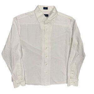 Peter Millar Collection Oxford Knit Button Down Shirt Long Sleeve White XL